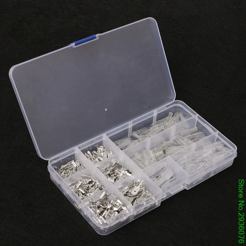 

New 270Pcs Female & Male Spade Connectors Wire Crimp Terminals Set 2.8mm 4.8mm 6.3mm Drop Shipping