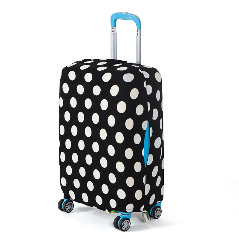 CelleCool High Qualit Luggage Cover Fashion Travel elasticity Dust cover Travel Luggage Protective Suitcase cover Trolley case - Цвет: Black and white dot