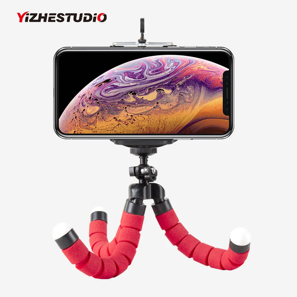 

Yizhestudio Mini Tripods Flexible Sponge Octopus Tripod for Gopro Camera desktop Tripod for iPhone Samsung Smartphone clip
