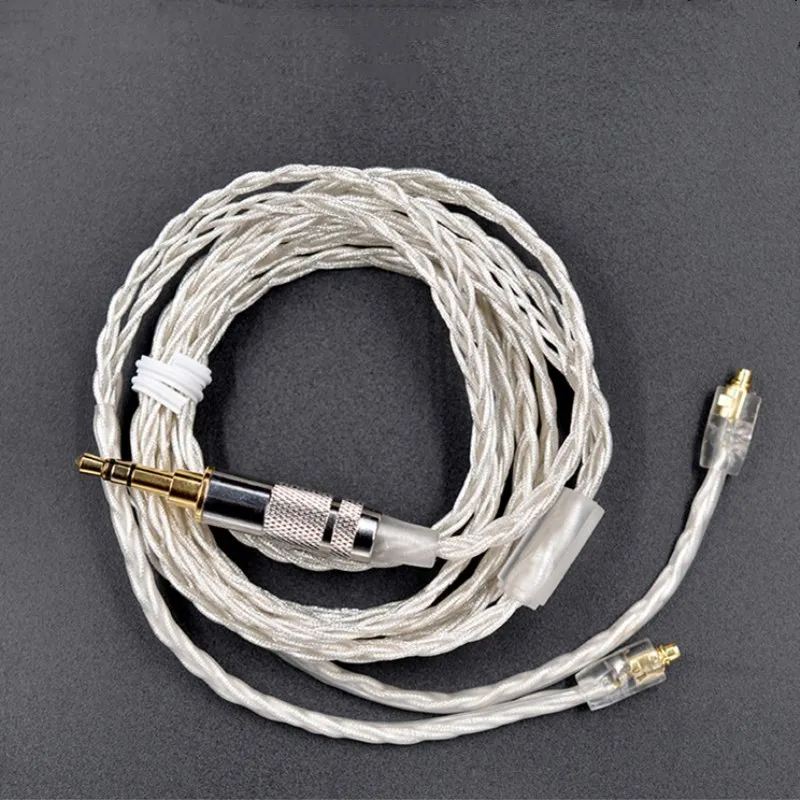 

MMCX Cable Replacement Upgraded Silver Plated Cable 3.5mm Earphone MMCX Connector Audio Cables for SE215 SE535 SE846 MMCX Earbud