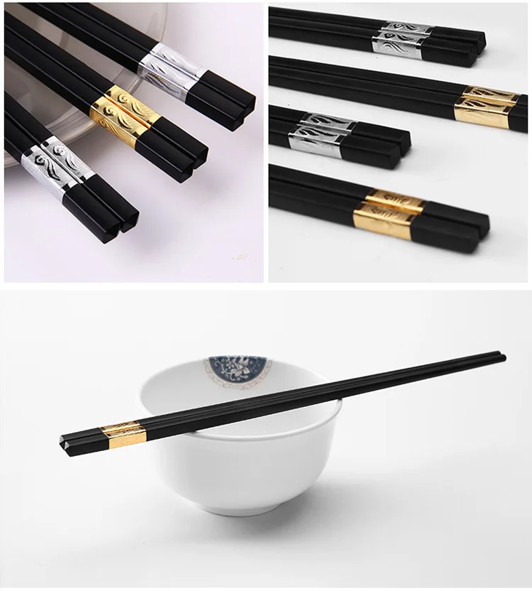 1 пара, японские Нескользящие палочки для еды, прочный сплав, высокое качество, портативные палочки для суши, набор, китайская палочка для еды, подарок ученику