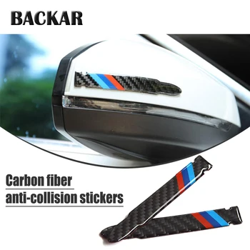 

BACKAR 2pcs Auto Car Styling Carbon Fiber Rearview Mirror Protective Decoration Individuality Stickers Flags Decals Accessories