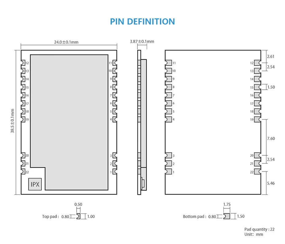 E22-400M30S SMD SX1268 1 Вт LoRa 433 МГц беспроводной трансивер 30dBm IPEX штамп отверстие Long Range rf модуль 433 приемник