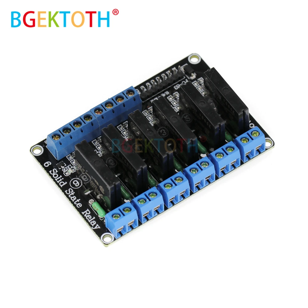 

6 Channel 5V 12V 24V DC Relay Module Solid State Low Level G3MB-202P Relay SSR AVR DSP for arduno Diy Kit