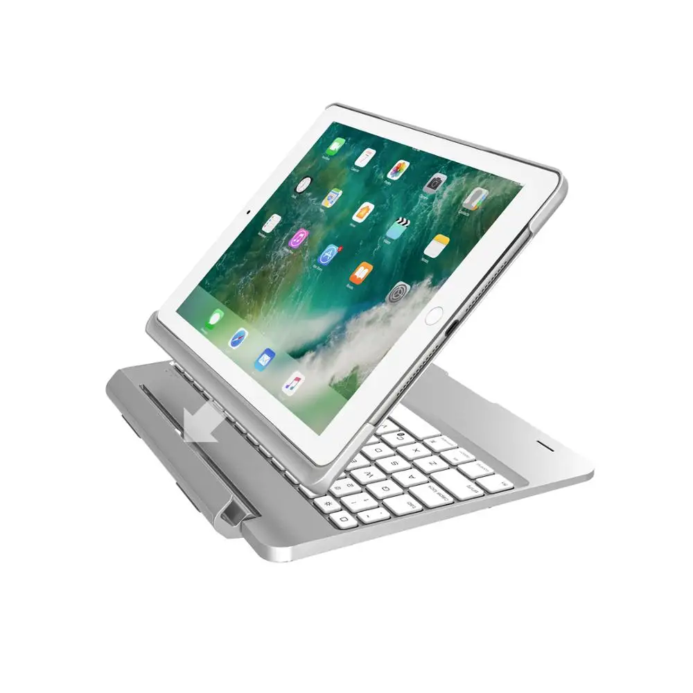 

NEW Wireless Bluetooth Keyboard Case for iPad Air 2 Pro 9.7 inch 2018 with Colorful LED Backlight