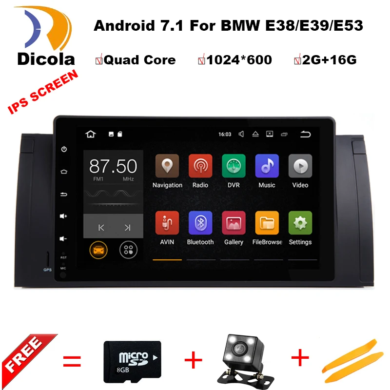 

Android 7.11 Quad Core GPS Navigation 9" Car DVD Player for BMW E39 5 Series/M5 1997-2003 with BT/RDS/Radio/SWC/USB/SD/3G/WIFI