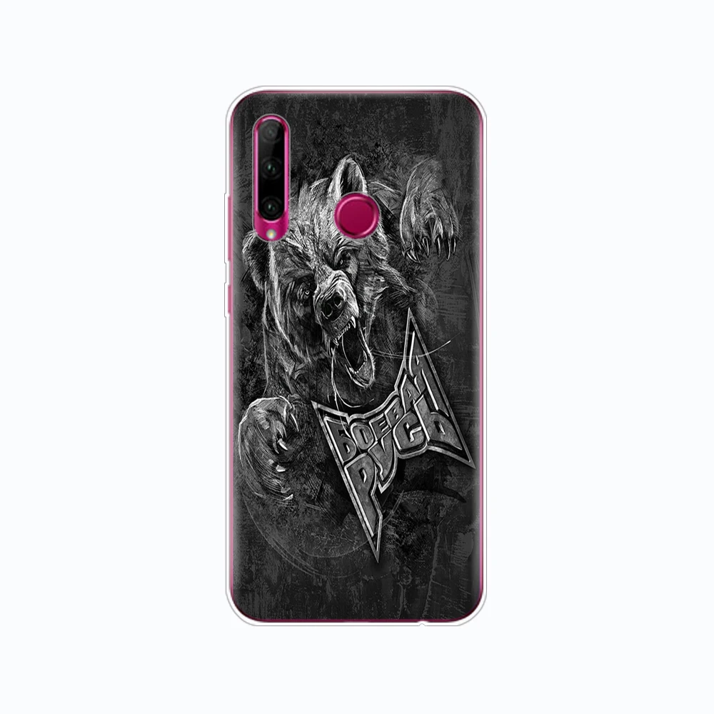 Чехол для Honor 10i силиконовая задняя крышка чехол телефона Huawei с рисунком волка