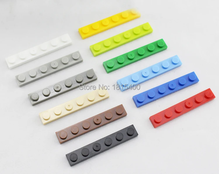 Children Educational Learning Toys 1x6 Short Plastic Bricks Parts Compatible With Lego Building Blocks Sets DIY Toys 100pcs/lot baby-building-blocks