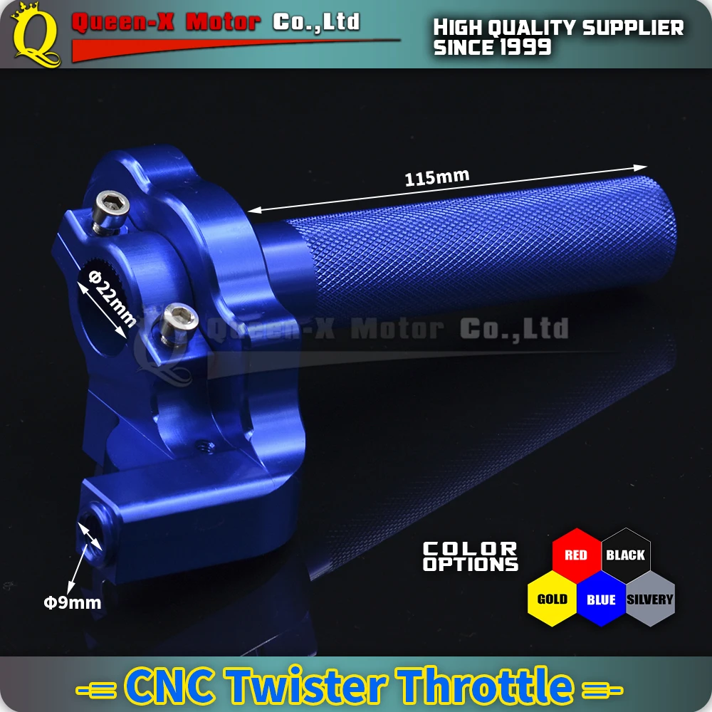 Blue CNC Twister Throttle Assembly For CRF50 XR50 70 90 110CC Stomp