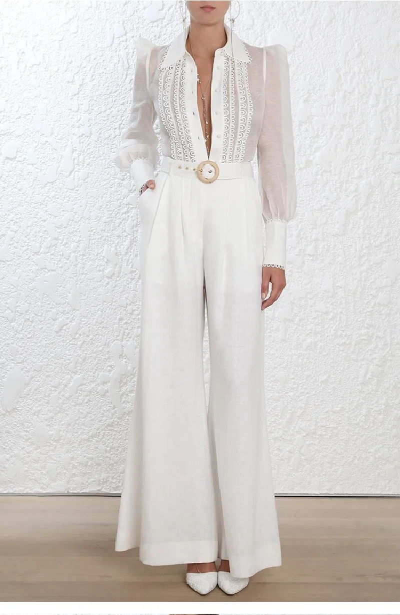 formal shirt with palazzo
