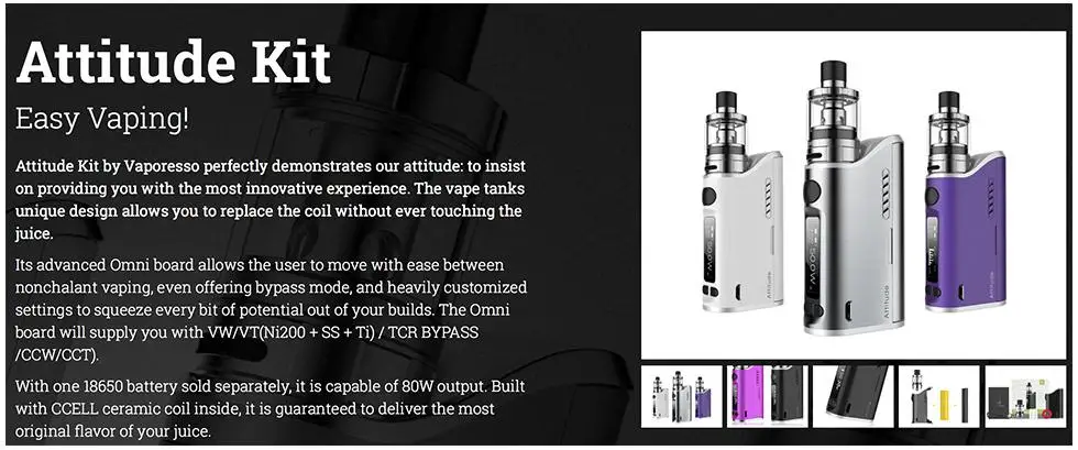 vaporesso electronic cigarette kit Atittude-guanwang1