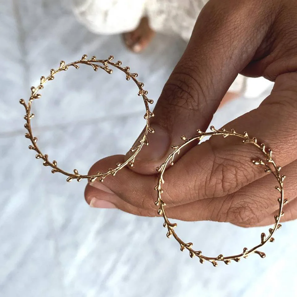

Women Earrings Set Fashion Personality Branches Round Geometric Gold Earring Lady Temperament Dance Party Clothing Accessories