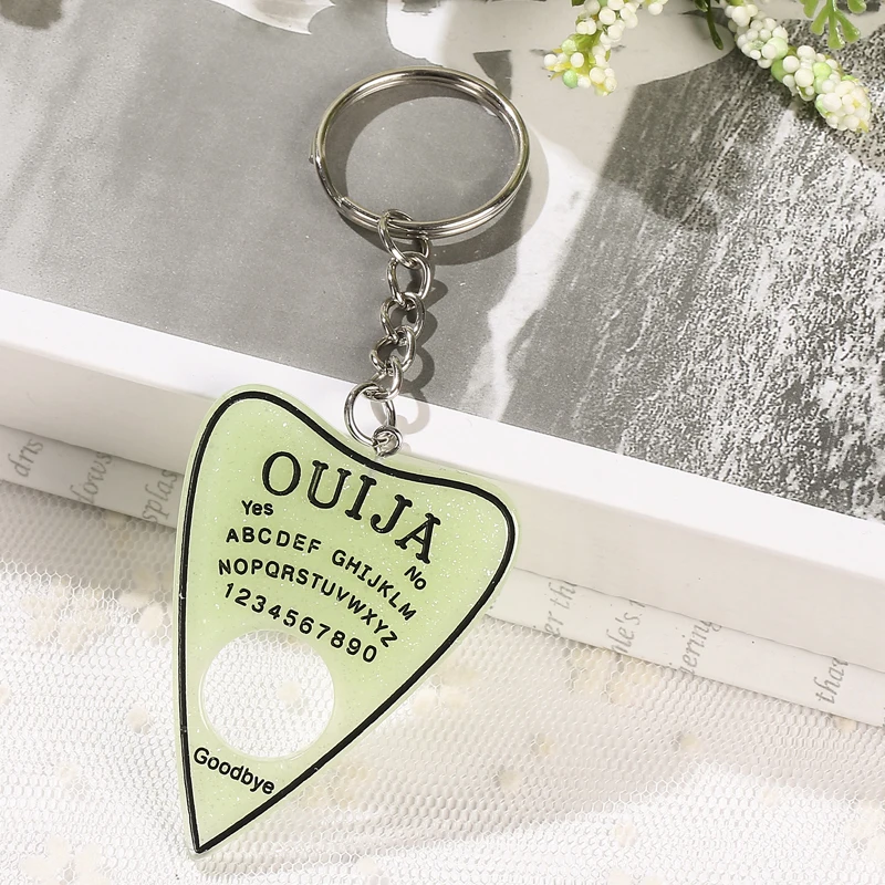 1 шт. Ouija planchette блестящая смола брелок-Шарм Ouija брелок Ouija доска Брелок Сумочка талисманы для женщин