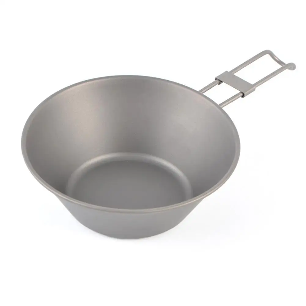 

Outdoor Titanium Folding Bowl Tableware Titanium Rice Bowl Anti-scalding Portable Folding Pure Titanium Bowl Camping Bowl 350ml