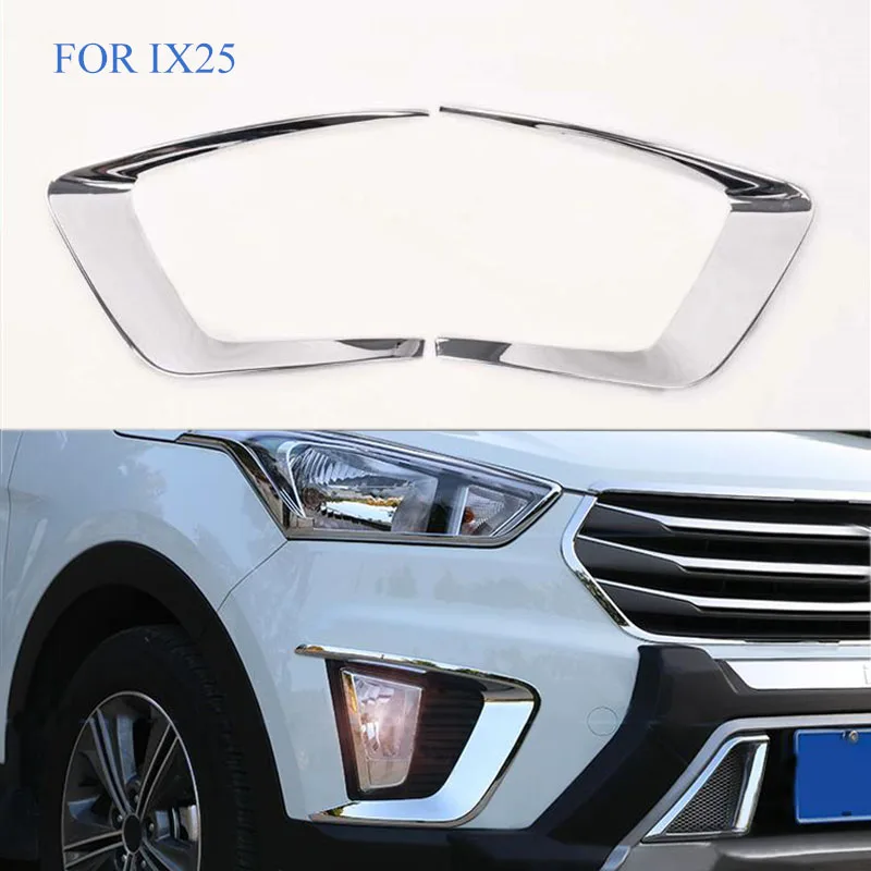 

FIT For Hyundai Creta ix25 2015 2016 2017 Chrome Front Rear Reflector Fog Light Lamp Cover Trim Foglight Bumper Molding Garnish