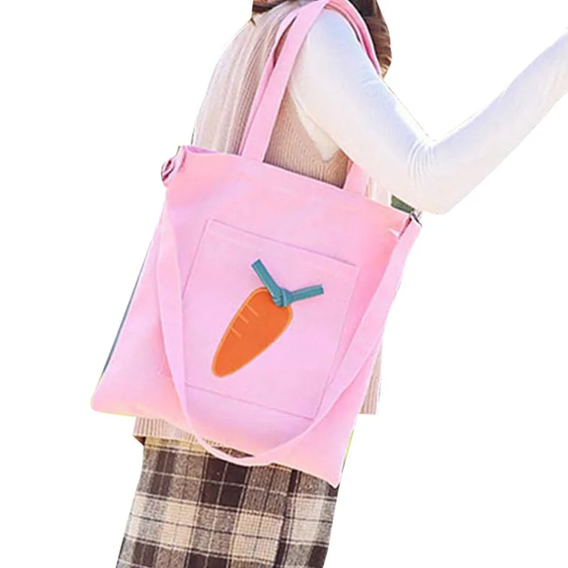 Холст морковь узор сумки шоппинг экологический многоразовый складная сумка на плечо школьная дорожная Женская Складная