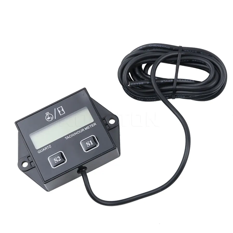

LCD Display Digital Tach Hour Meter Tachometer Gauge Replaceable battery For Generator gasoline engine motorcycle tachometer