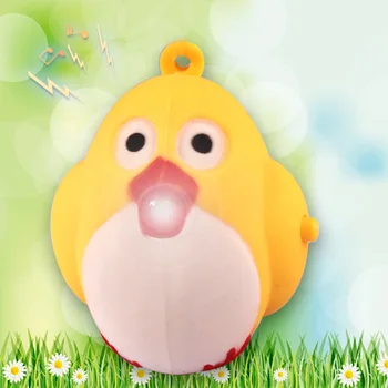 

FREE SHIPPPING BY DHL 200pcs/lot 2015 Plastic LED Hen Shaped Keychains with Sound Novelty Children Toy Keyrings