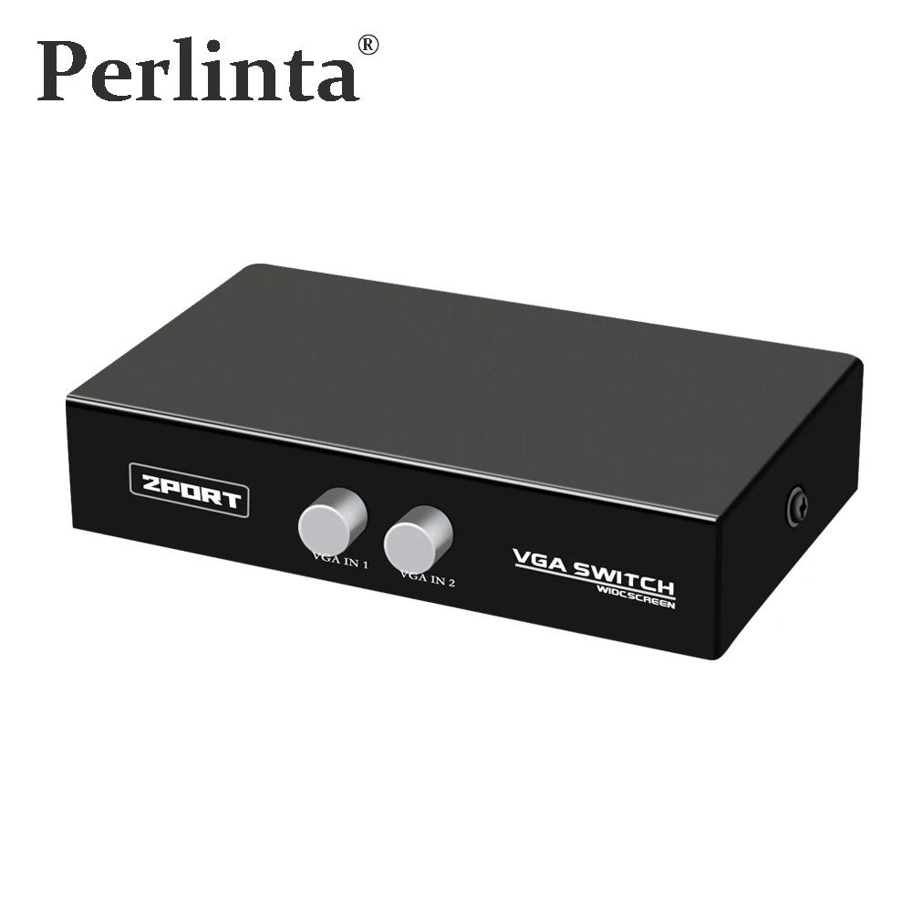 

Perlinta VGA Switch,VGA 2 IN 1 Out Switcher Box ,2 VGA Device to 1 VGA Monitor Sharing Switch for TV ,LCD ,Projector