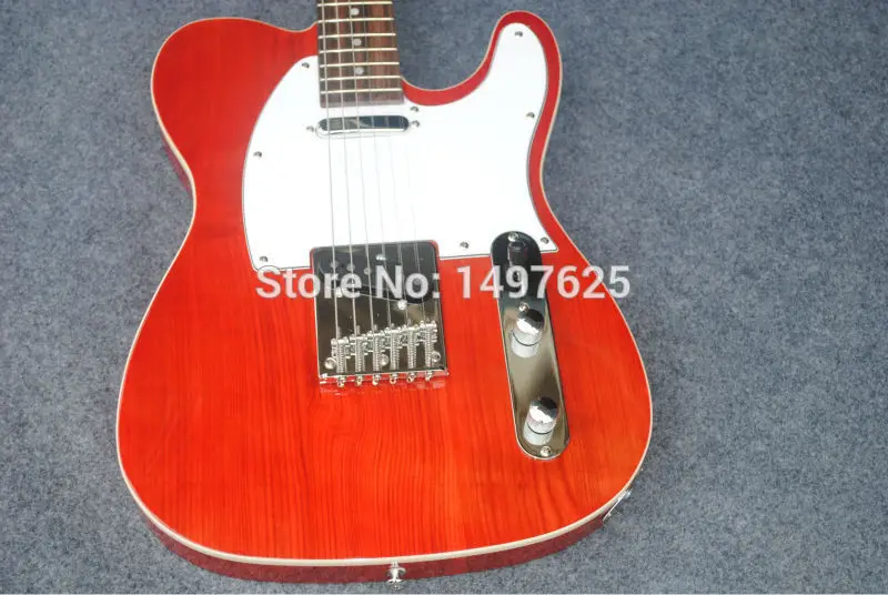 

Free shipping Wholesale tl custom electric guitar/clear red coloe /oem guitar/guitar in china