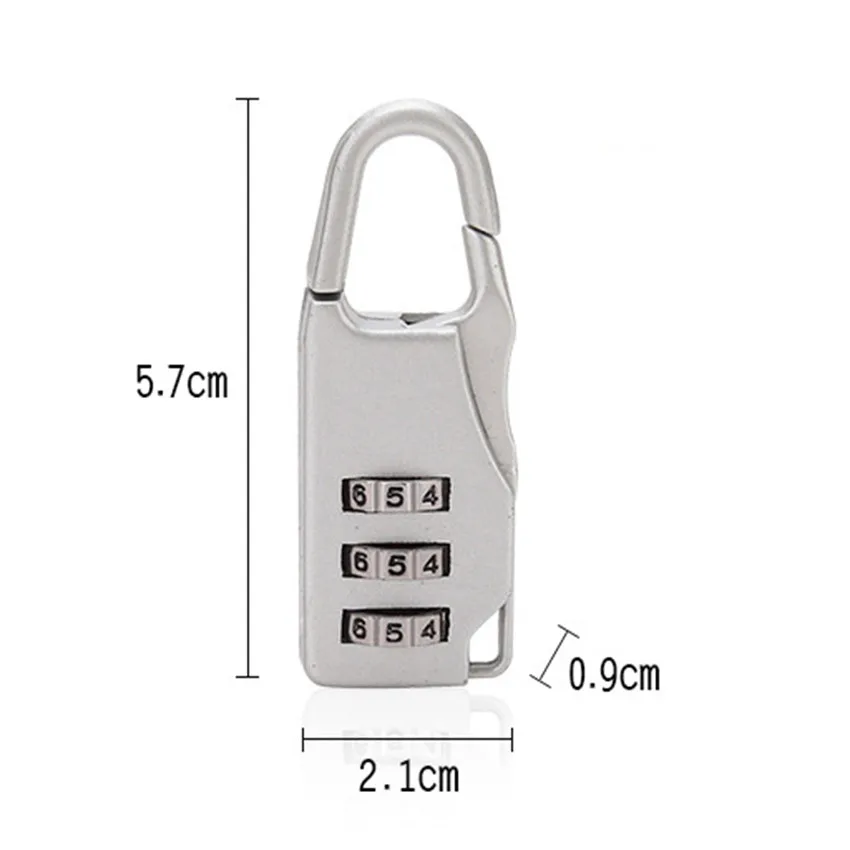 Мини-замок с паролем для багажа набор инструментов коробка для ключей Набор ключей 3 набора цифр несколько цветов багаж Пароль замок