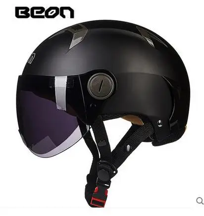 Capacete moto cross открытый шлем для мужчин и женщин, BEON 102 moto rcycle moto электрический велосипедный защитный шлем scoote dirt bike - Цвет: matte black