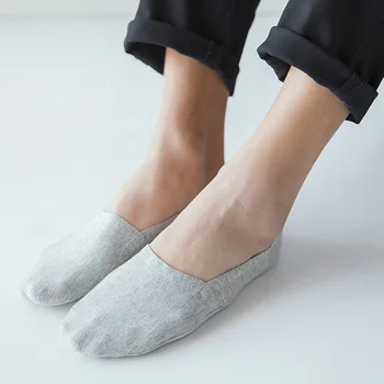 

5 Pairs Anti-slip Silicone No Show Socks Soft Cotton Breathable for Women Summer JL