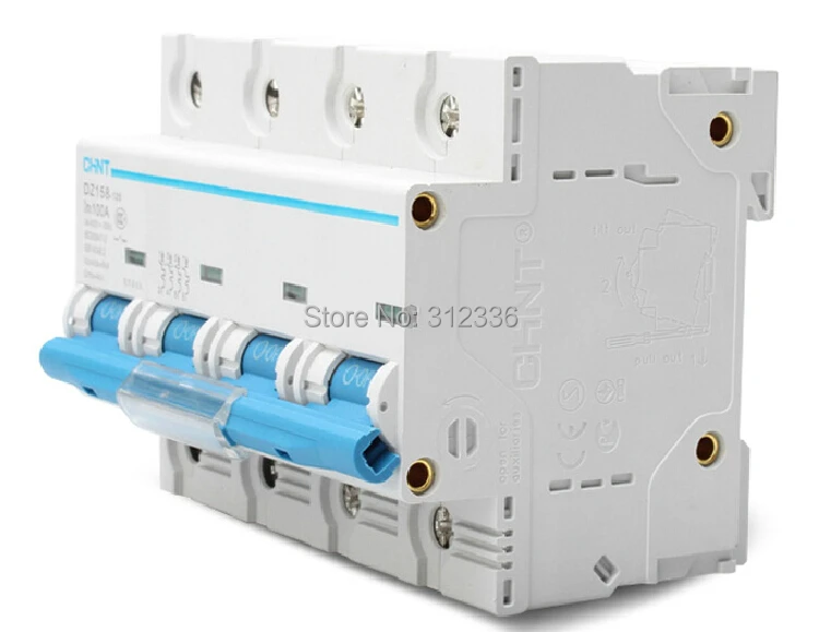 

Free Shipping DZ158 4P 100A 4 Pole big power house use circuit breaker Electric shock protection domestic C type