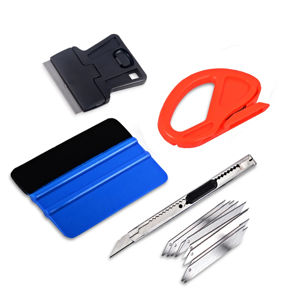 EHDIS Vinyl Car Carbon Film Wrap Squeegee Set Window Tint Cutter Knife Car Sticker Glue Remover