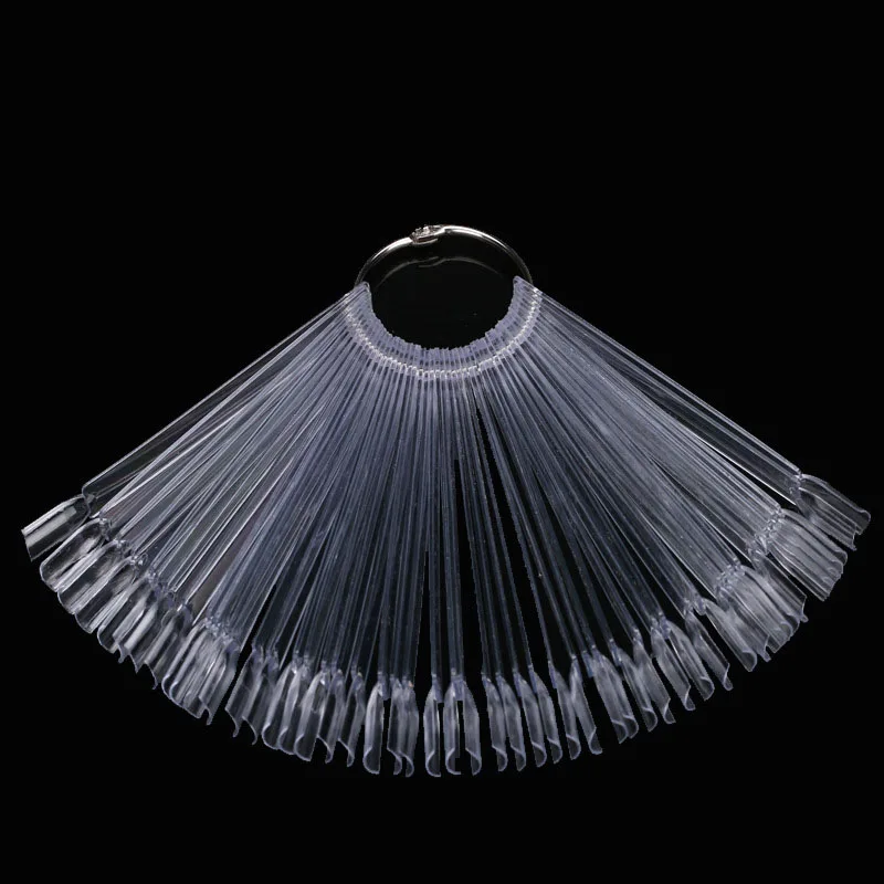 

2 Colors False Display Nail Art Fan Wheel Polish Practice board Tip Sticks Nail Art Nail Polish Nail Decoration Display 50pcs