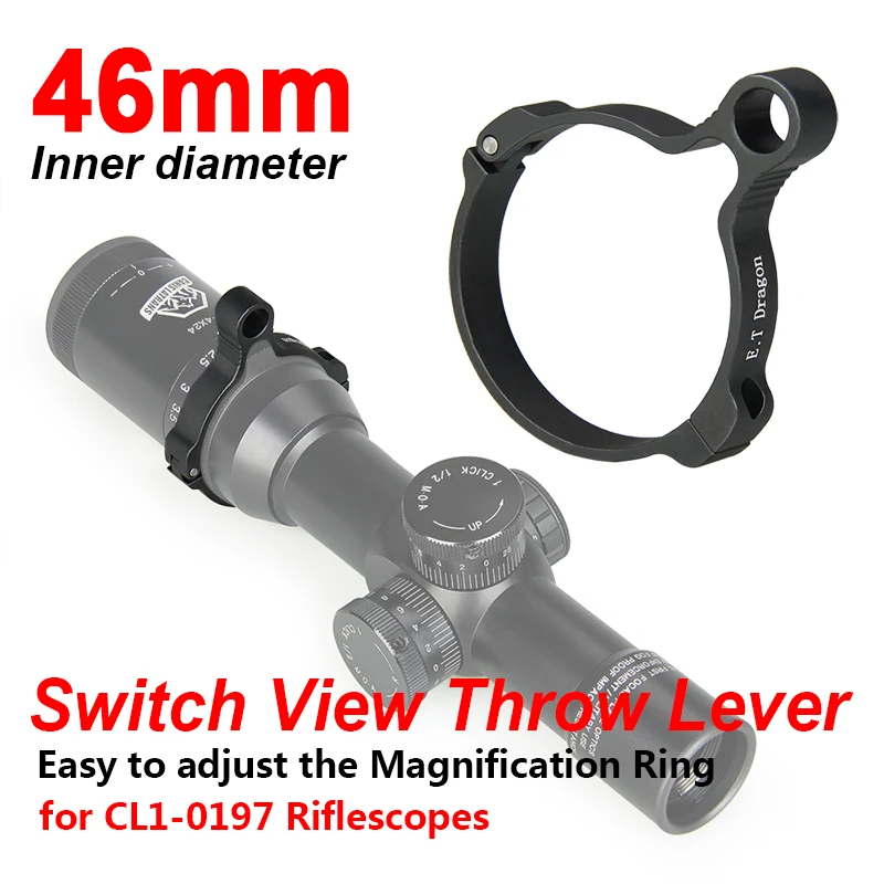

E.T Dragon hunting rifle scope accessories for adjust Magnification 46MM Switch view Throw Lever for Riflescopes GZ33-0132C