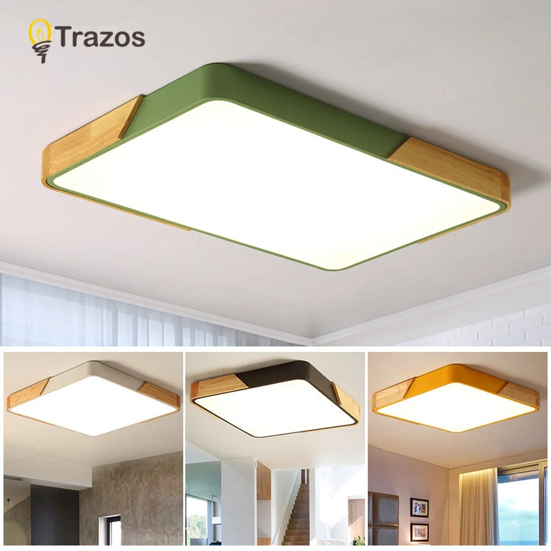 

LED Ceiling Light Modern Lamp Living Room Lighting Fixture Bedroom Kitchen Surface Mount Flush Panel Remote Control