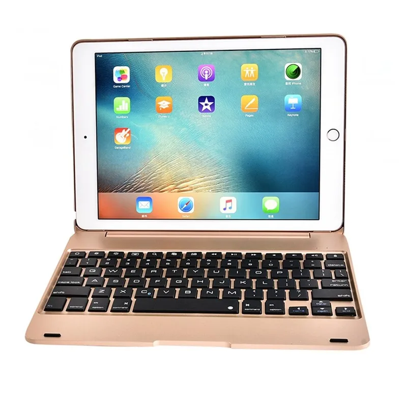 Slim ABS Wireless Bluetooth Case for iPad 6 iPad Air 2 Case Keyboard Kickstand Flip PC Cover for iPad Air 2 keyboard Cover       (13)