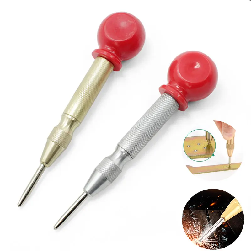 

Automatic Center Punch Spring Loaded Marking Hole Carbon Steel Starting Holes Tool Wood Press Dent Marker Woodwork Drill Bit 1pc