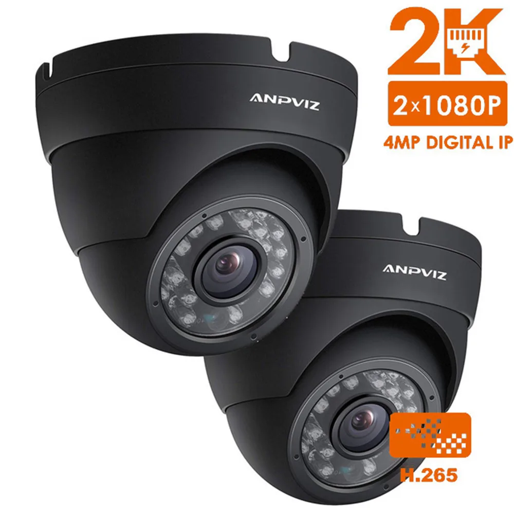 

2PCS 4MP PoE Security Camera New Design IP Camera ONVIF IP66 Waterproof Motion Detection Alarm Wonderful night vision