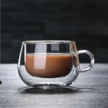 Толстый абзац кофе чашки чай комплект кружки пиво Кружка для офиса Прозрачный молоко посуда для напитков ai01