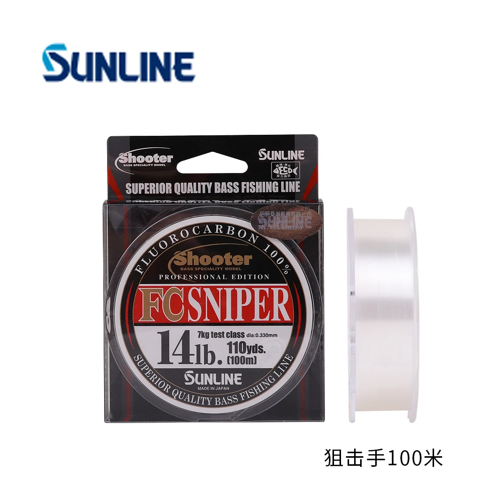 Фторуглеродная рыболовная леска SUNLINE FC 100% 100 м сделано в Японии высшего качества