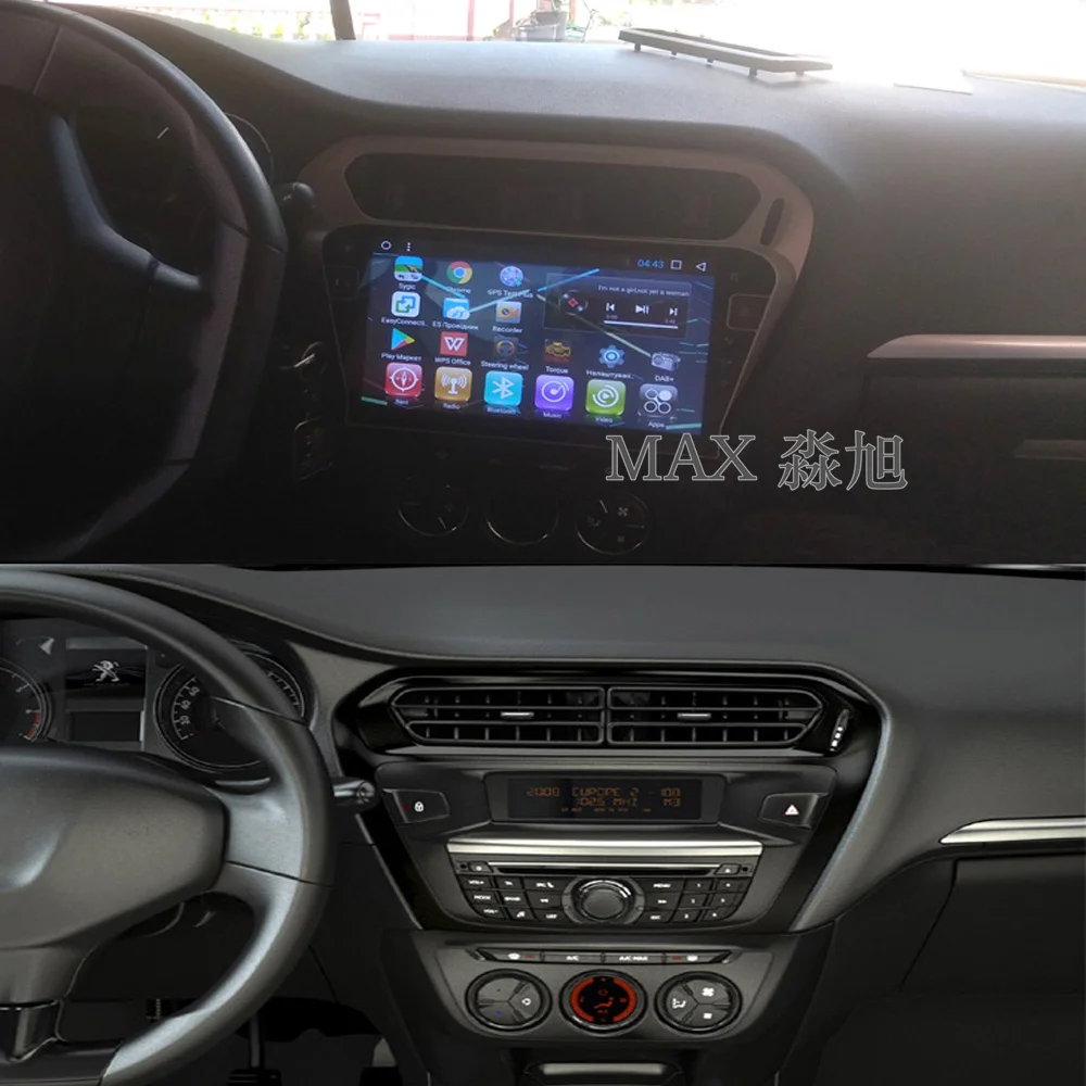 Sale MAX Android 8.1 Car DVD Player for Peugeot 301 /Citroen Elysee 2014 2015 2016 Car Radio BT 3/4G WiFi SWC GPS Navigation System 0