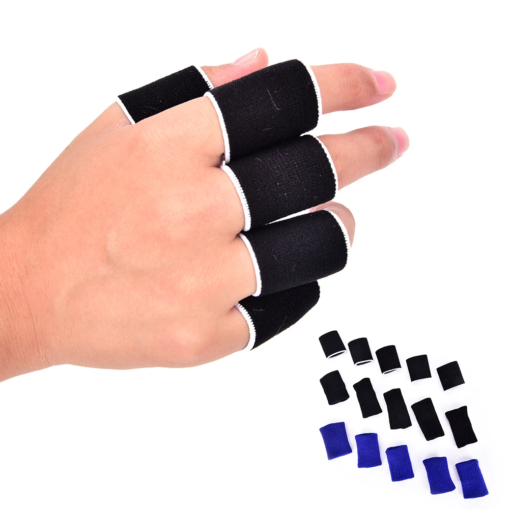 

HOT 10Pcs/lot Protective Gear Finger Guard Bands Bandage Support Wraps Arthritis Aid Straight Finger Stall Sleeve Protector