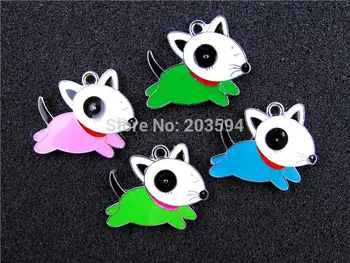 

AE416 Mix Color 20Pcs Alloy Metal Enamel Mouse Charms Pendants 31x26mm