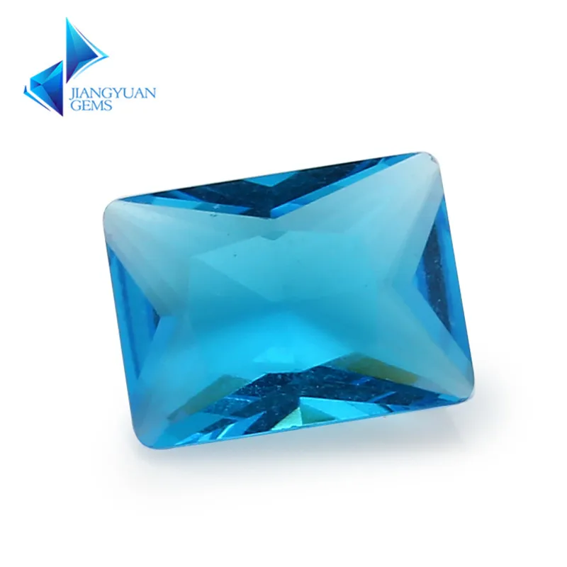 100pcs 2x313x18mm Dark Aquamarine Color Rectangle Shape Loose Glass