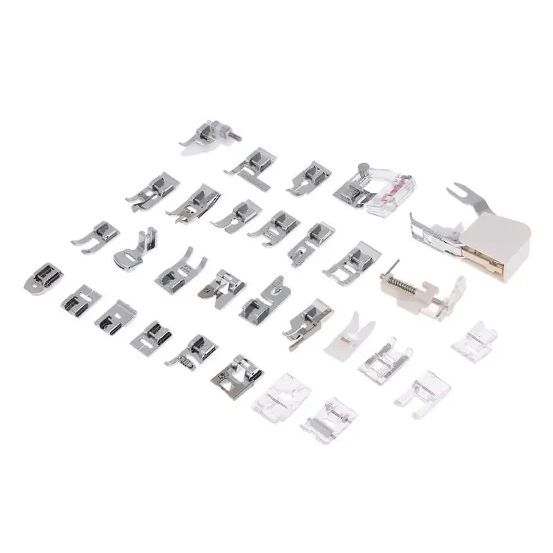 

30pcs Domestic Sewing Machine Presser Feet Kits Joining Parts Set Accessory Brother Singer Janome DIY Sewing Machine Accessories