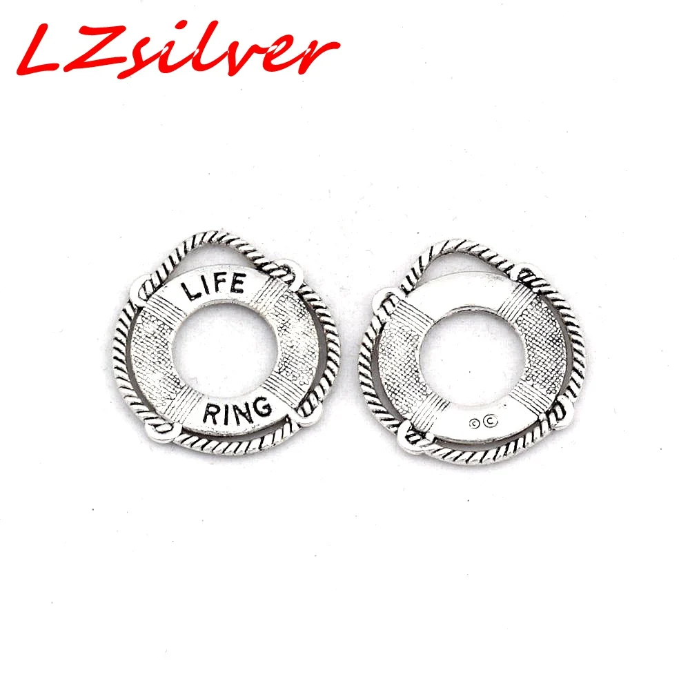 

Hot ! 10pcs New Antique Silver LIFE RING Charm pendants DIY Jewelry 22 x 24 mm NM559