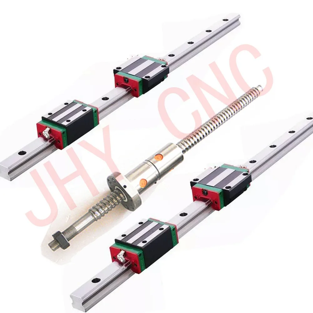 Линейная рельсовая направляющая+ 4 шариковых винта шариковые винты DFU1605+ 4 комплекта BK/BF12+ 4 шариковых корпуса+ 4 муфты