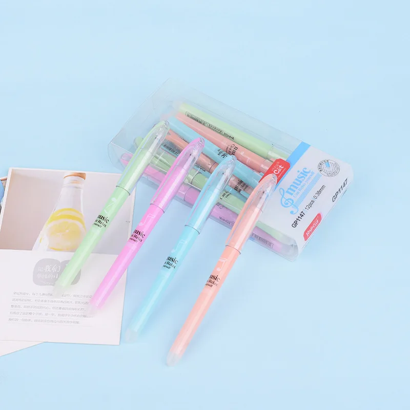

1pc 0.38mm Cute Creative Erasable Magic Gel Pen Black Blue Ink Pen For School Office Stationery Gifts Writing Tool