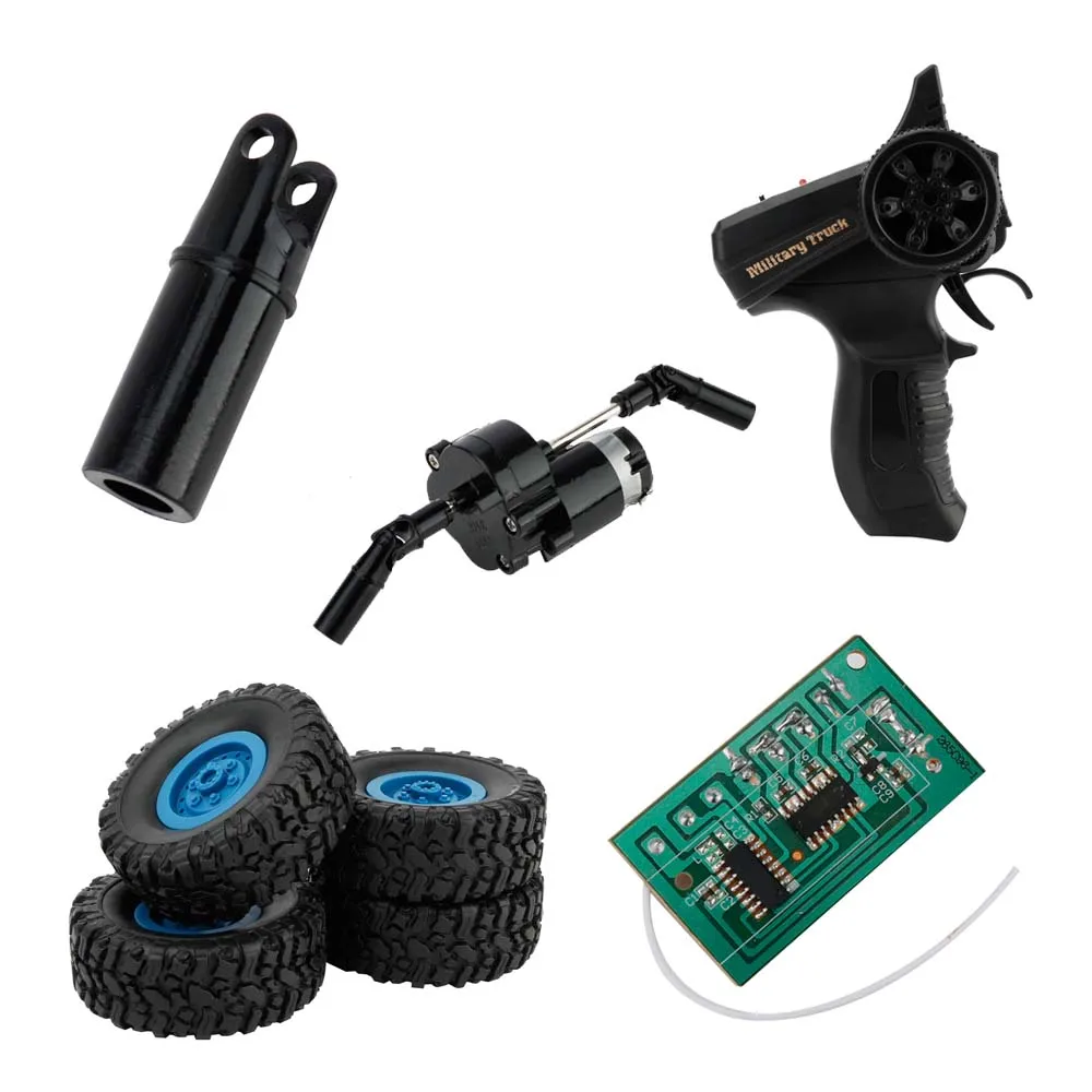 

4PCS WPL DIY Military Car Rubber Wheels Tires Accessories & Parts Assembled Truck Car Tires For B-1/B-24 truck Tire Toys RC Car