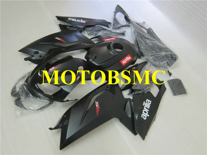 Литья под давлением обтекатель комплект для Aprilia RS125 06 07 08 09 10 11 RS 125 2006 2007 2011 ABS Матовый Черный Обтекатели набор+ подарки AA03