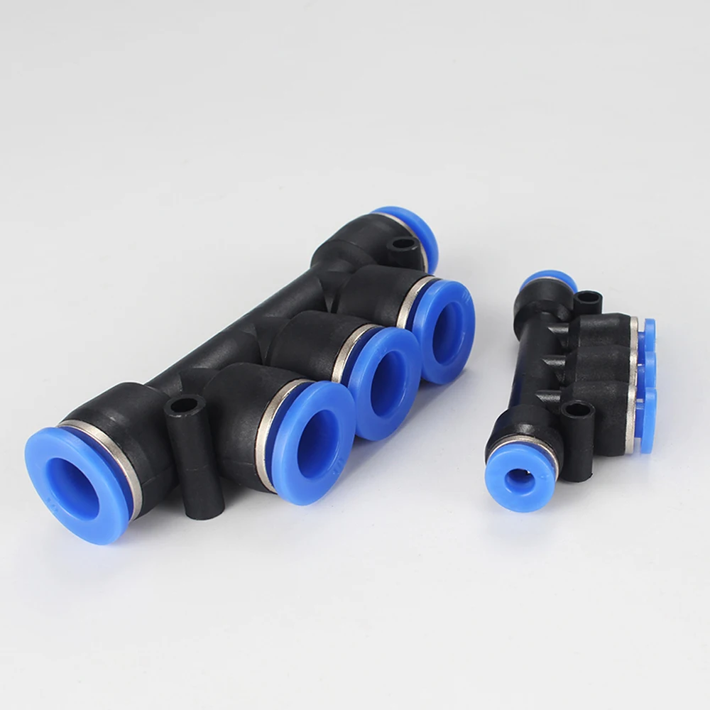 

Fit 4/6/8/10/12mm OD PU 5 Ways Euqal/Reducing Tube Pneumatic Push In Connector Quick Release Air Fitting