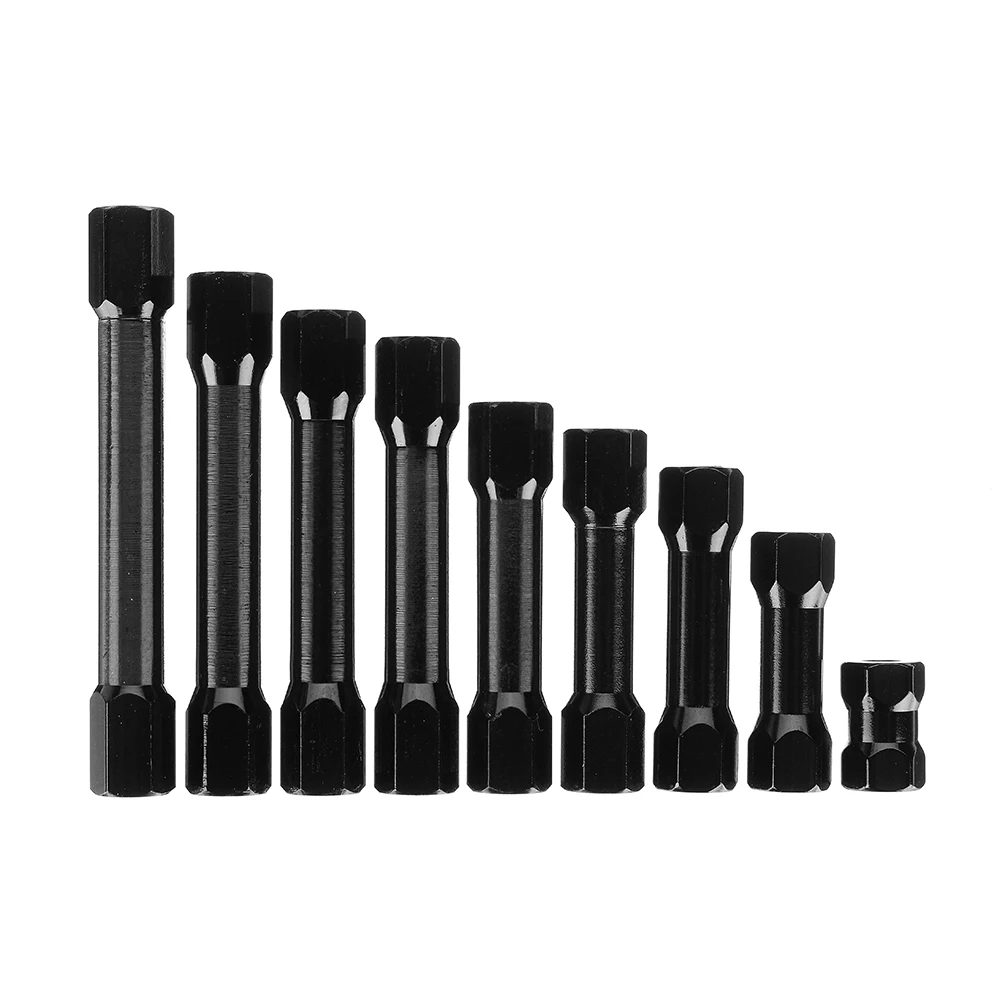 

10 PCS M3x10/20/25/25/30/35/40/45 6 Angles Aluminum Column Black for RC Models Multicopter Tools DIY Part Accessories