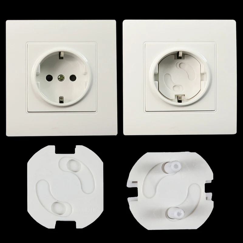 10PCS Safety Covers Cap Anti Electric EU Wall Plug Socket Baby Child Protection 